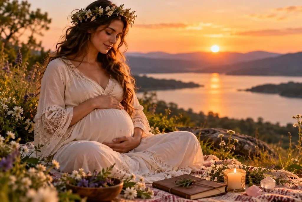 Seed planting ritual symbolizing new beginnings and pregnancy intentions